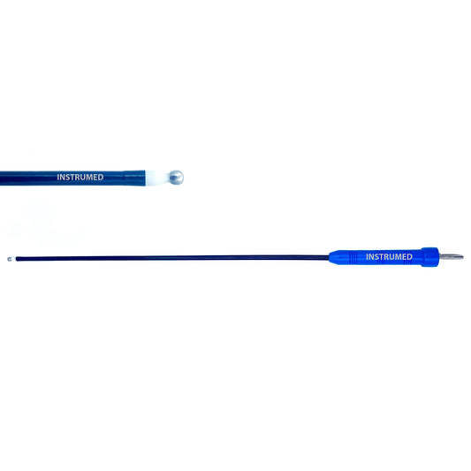 Laparoscopic Ball Hook Monopolar Electrode 5mm × 330mm surgical instrument, reusable and autoclavable, used for precise tissue dissection and coagulation.