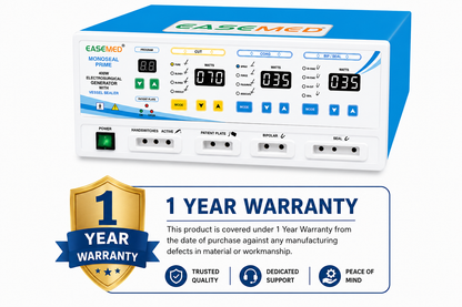 EASEMED MONOSEAL PRIME 400W Electrosurgical Generator with Monopolar, Bipolar & Vessel Sealing | Digital Cautery Machine with Sealing Instruments Set - Instrumed Healthcare