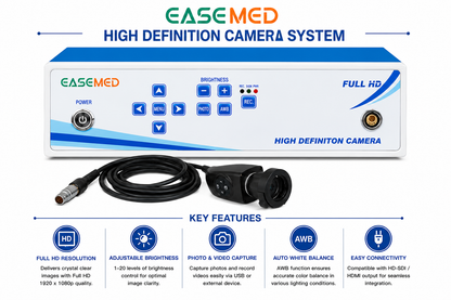 EASEMED Full HD Endoscopy & Laparoscopy Camera System with Camera Head | 1920×1080p Surgical Imaging System | HD Endoscopic Camera Unit - Instrumed Healthcare