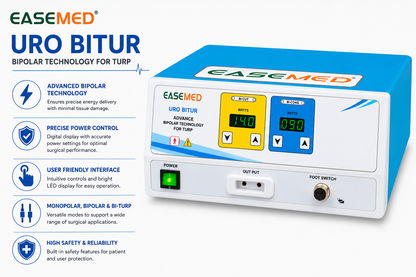 EASEMED UROBITUR Urology Electrosurgical Generator Cautery Machine Unit | Bipolar Saline TURP Set - Instrumed Healthcare