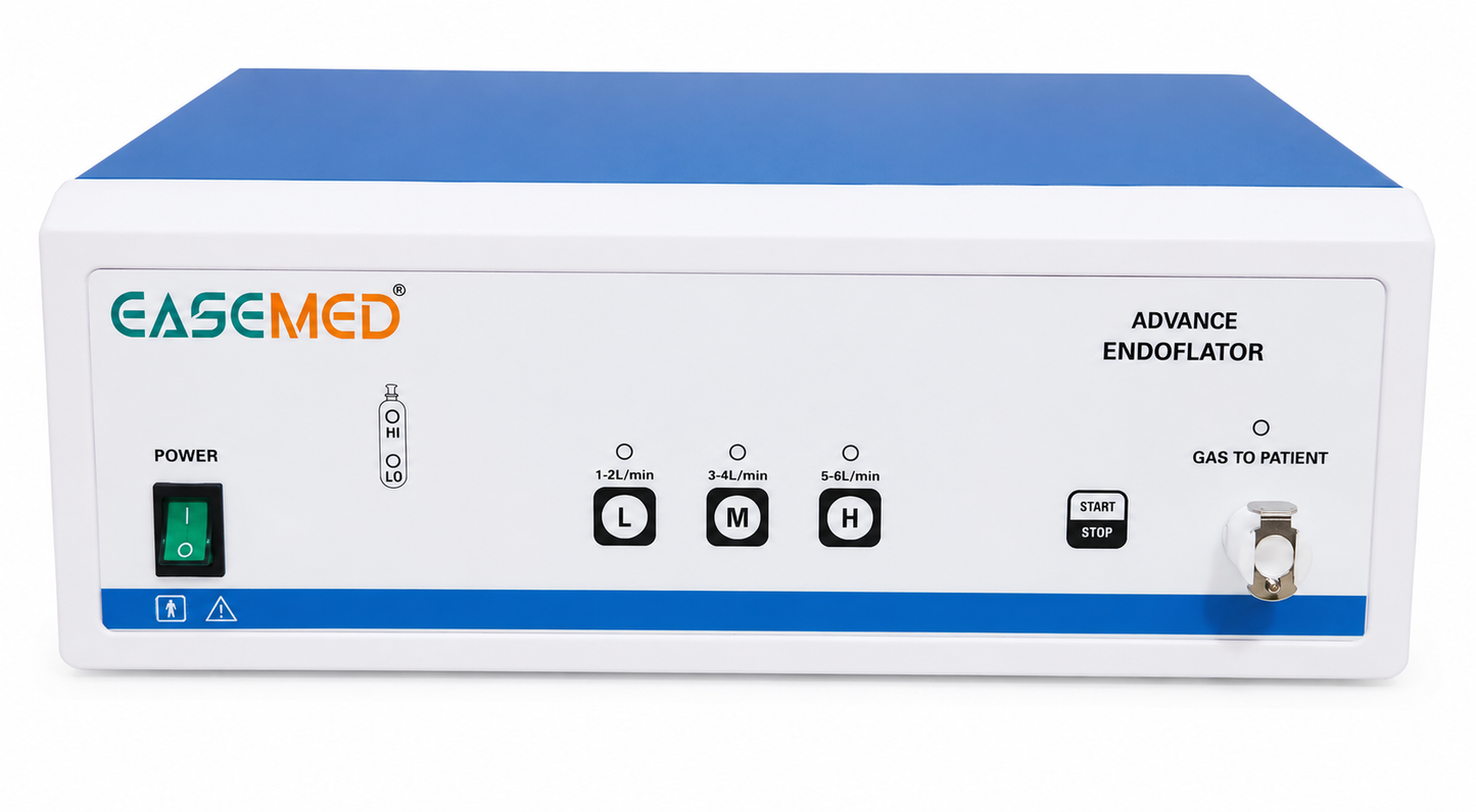 EASEMED Advance Endoflator CO2 insufflator technical specifications with 3 flow modes
