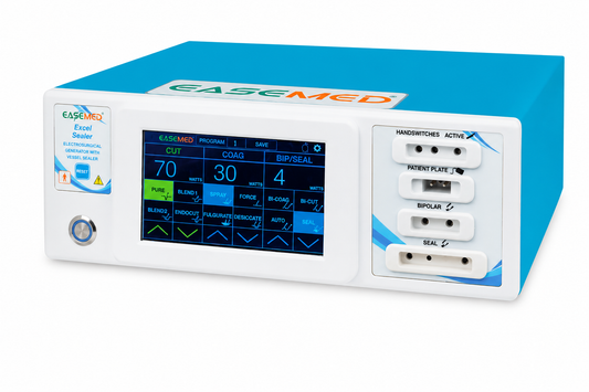 EASEMED EXCEL SEALER 400W Digital Touch Screen Cautery Machine | Monopolar, Bipolar & Vessel Sealing Electrosurgical Generator - Instrumed Healthcare