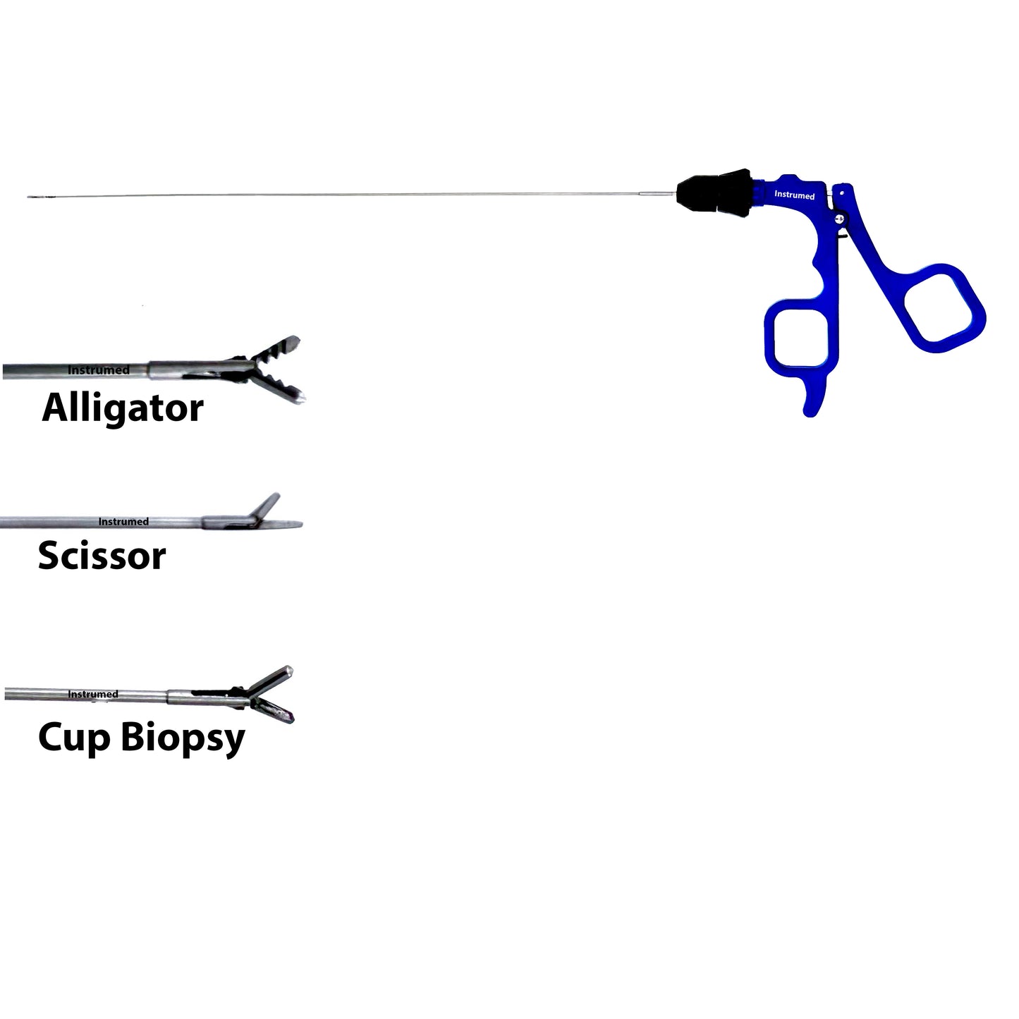 Semi-rigid 5Fr hysteroscopy grasper scissor biopsy forceps with 40cm working length for gynecological procedures.