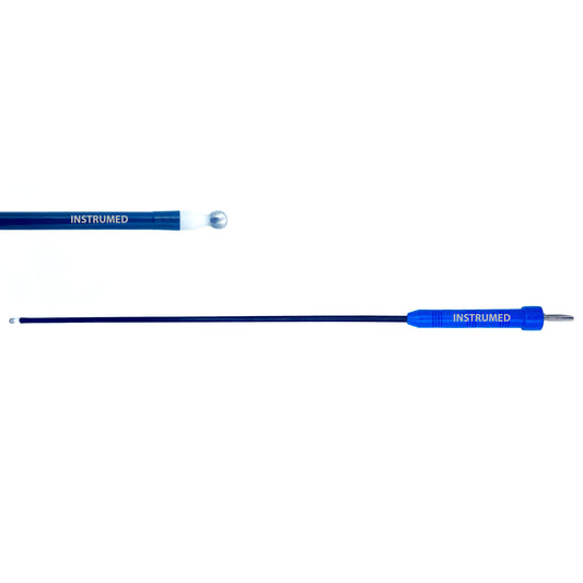 Laparoscopic Ball Hook Monopolar Electrode 5mm × 330mm surgical instrument, reusable and autoclavable, used for precise tissue dissection and coagulation.