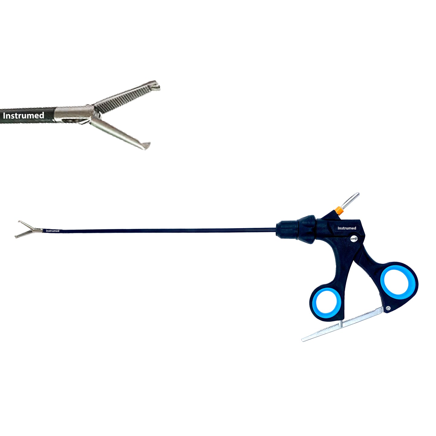 5mm laparoscopic 1x2 toothed grasper forceps with 33cm working length for secure tissue handling in minimally invasive surgery.