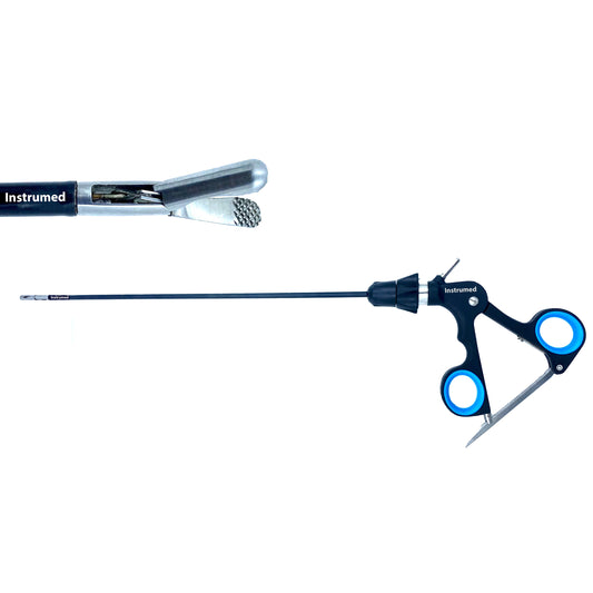 Laparoscopic oviduct grasper forceps with 5mm diameter and 33cm working length for gynecological laparoscopic procedures.