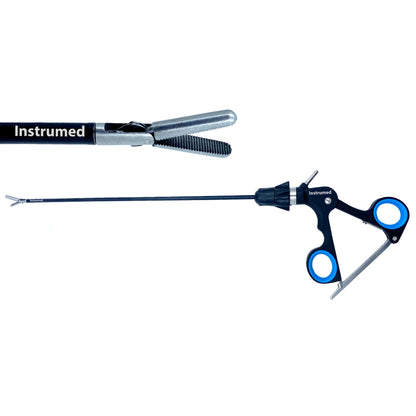 5mm laparoscopic plain atraumatic grasper forceps with 33cm working length for minimally invasive surgical procedures.