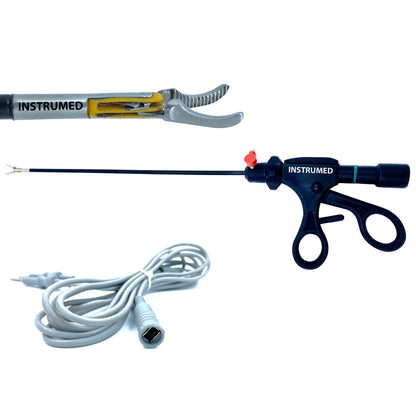Laparoscopic bipolar Maryland dissector forceps with 5mm diameter and 330mm working length for minimally invasive surgery.