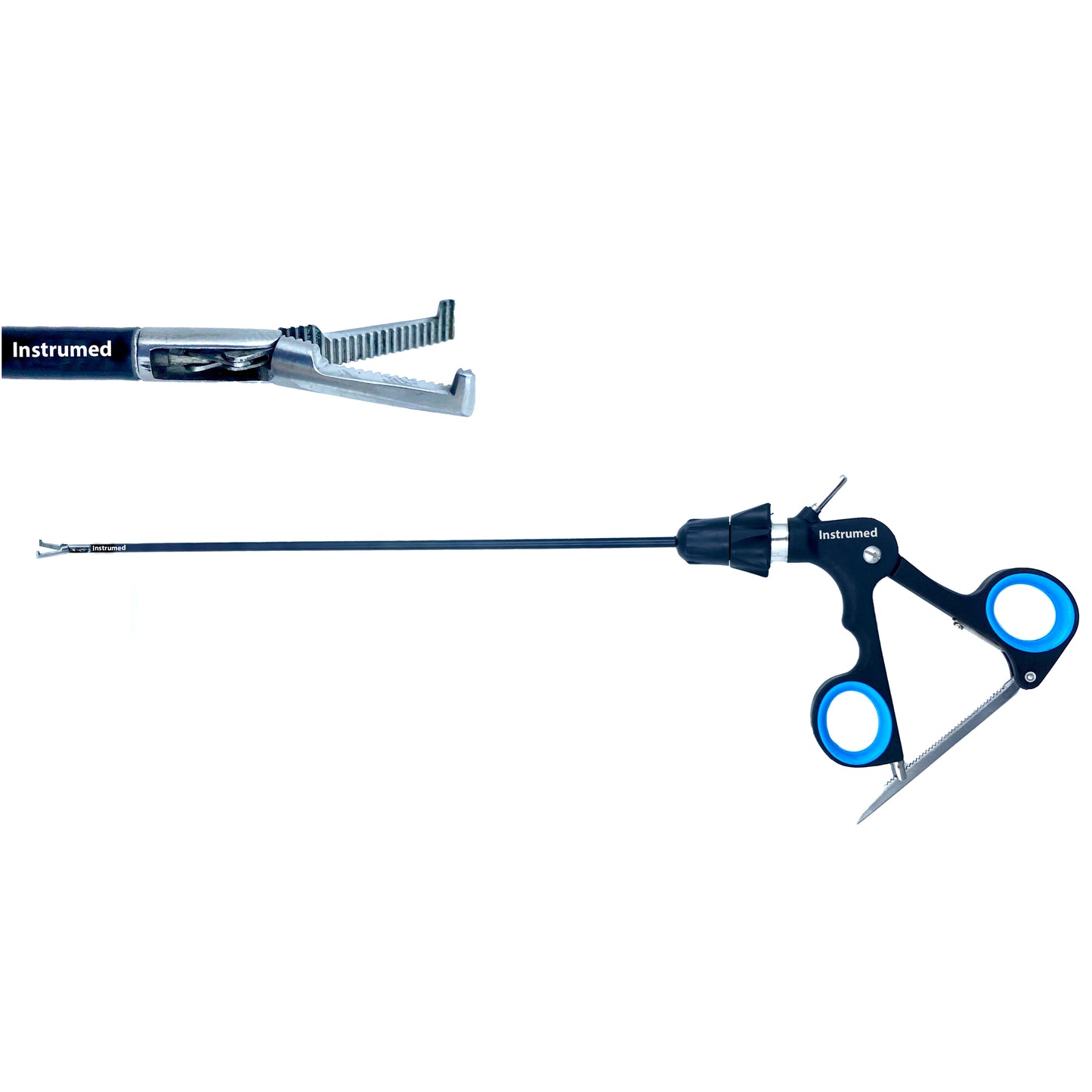 Laparoscopic right angle Mixter dissector grasper forceps with 5mm diameter and 33cm working length.