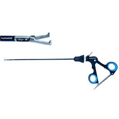Laparoscopic right angle Mixter dissector grasper forceps with 5mm diameter and 33cm working length.